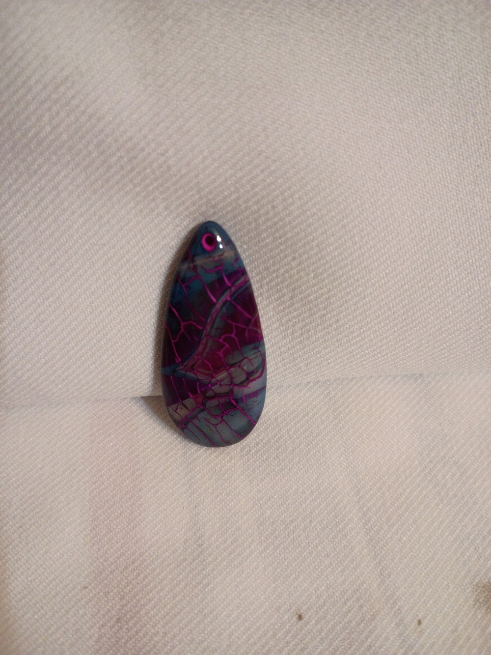 Handmade Purple & Blue Teardrop Pendant